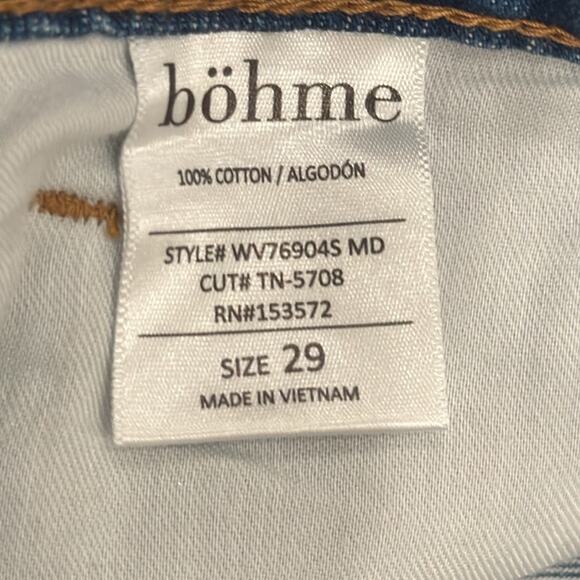 NWT Bohme Women's Mom Distressed Jeans Medium Wash Size 29 - Picture 8 of 8
